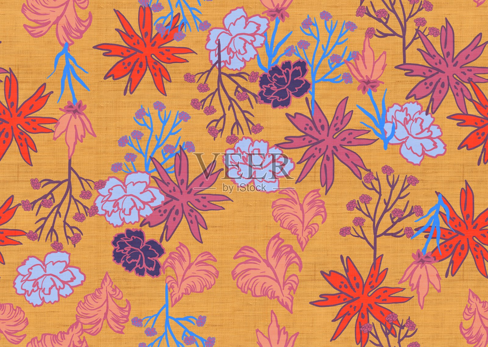 花的春天插画图片素材