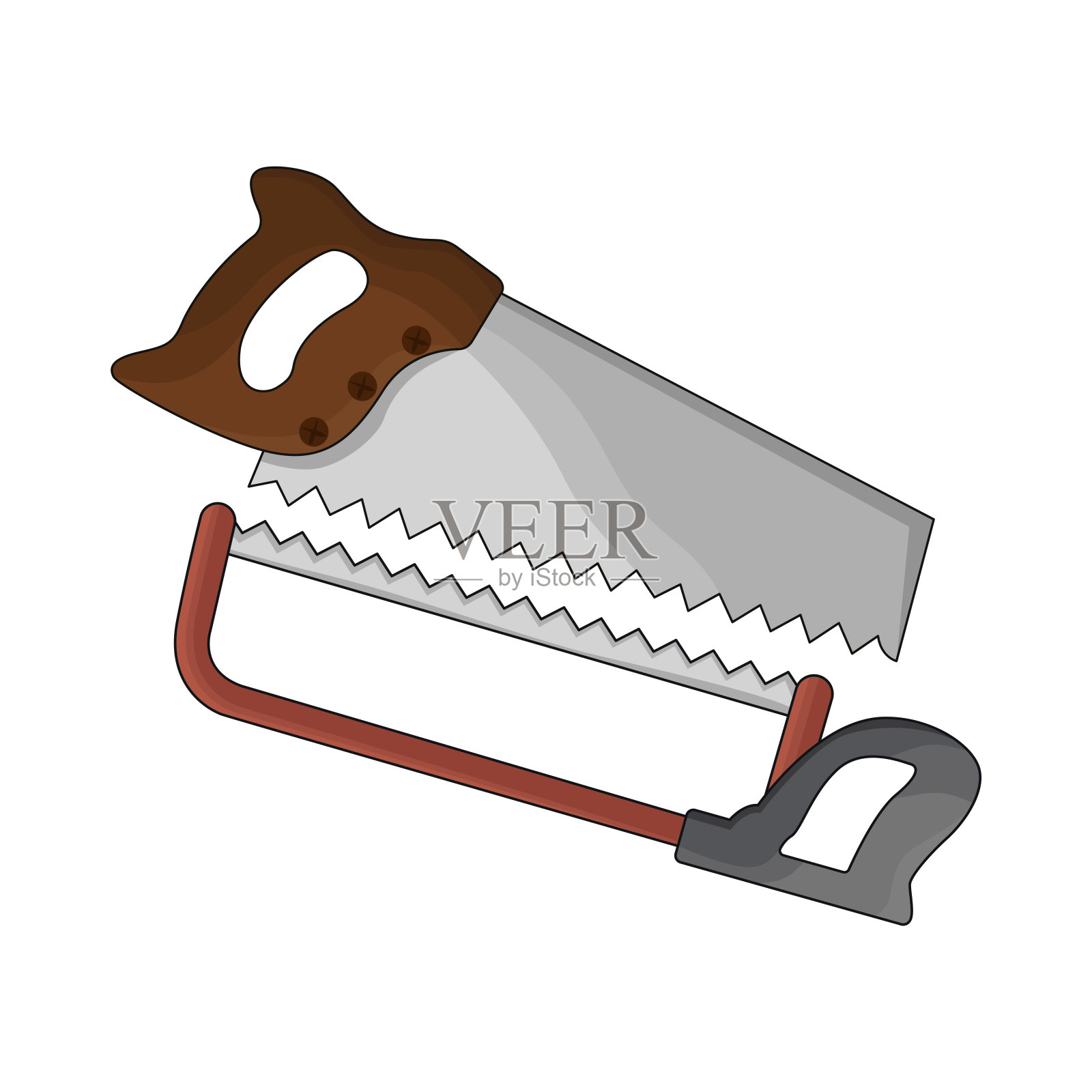 手锯插画图片素材