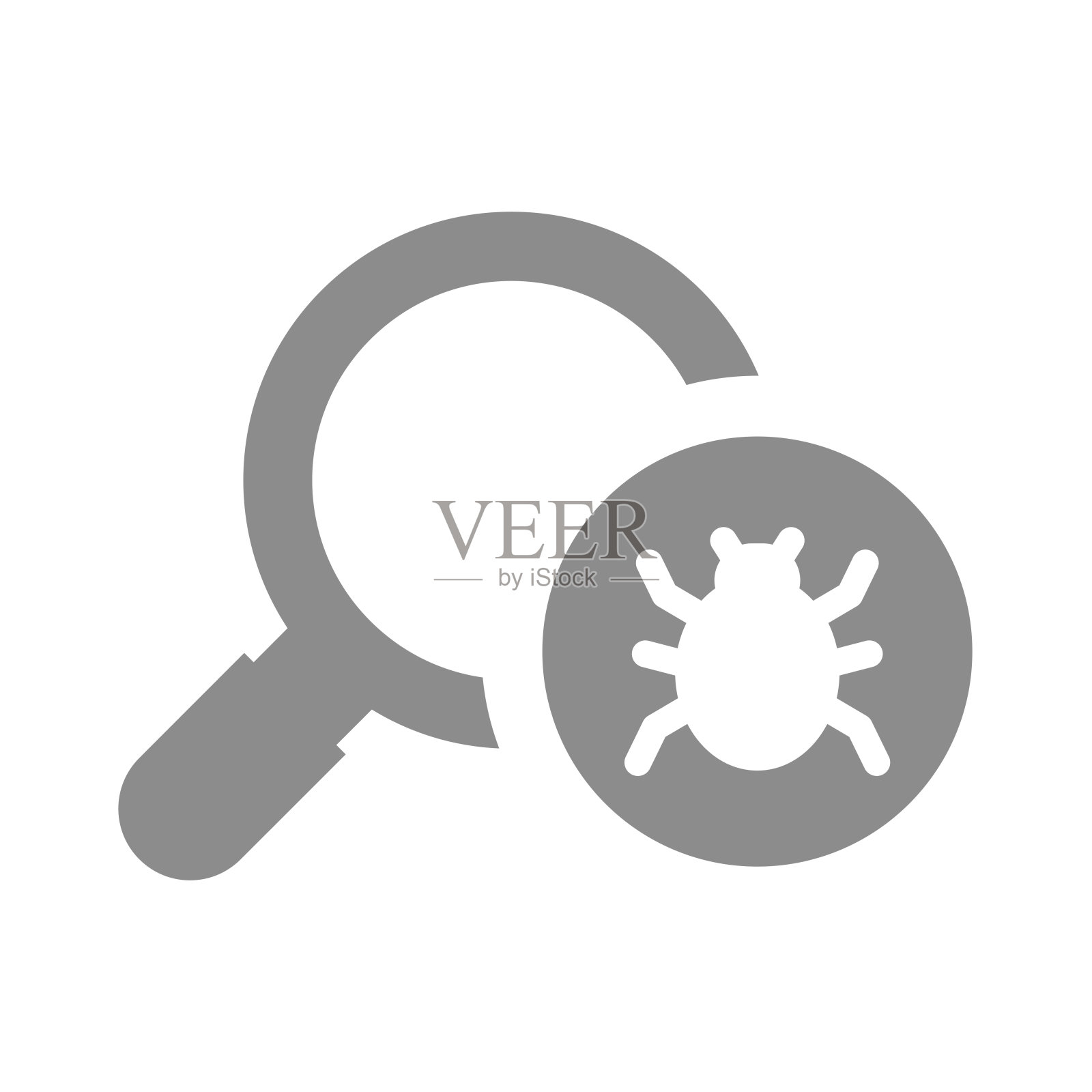 Bug检测矢量图标插画图片素材