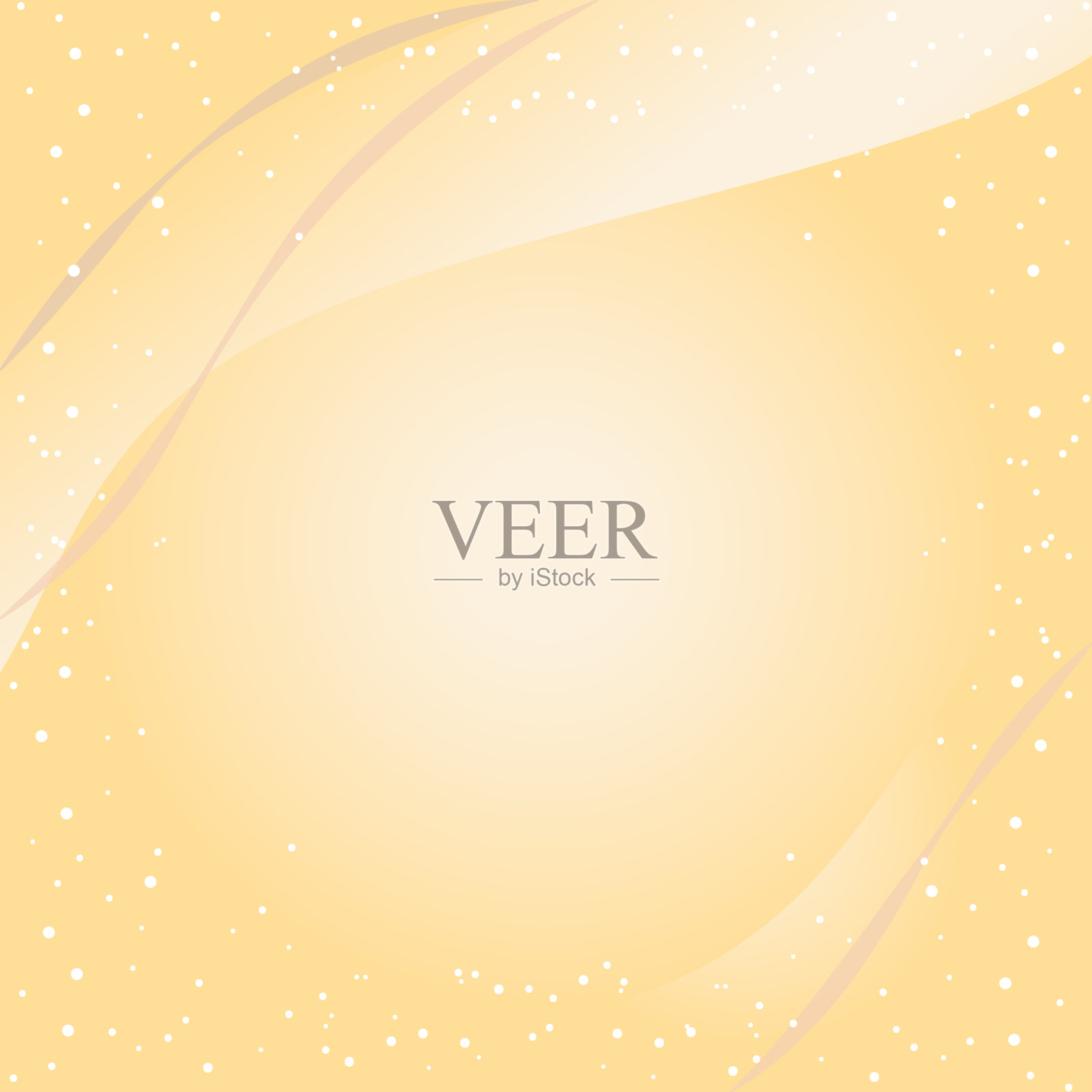 抽象的金色背景与曲线，点和复制空间。梯度插画图片素材