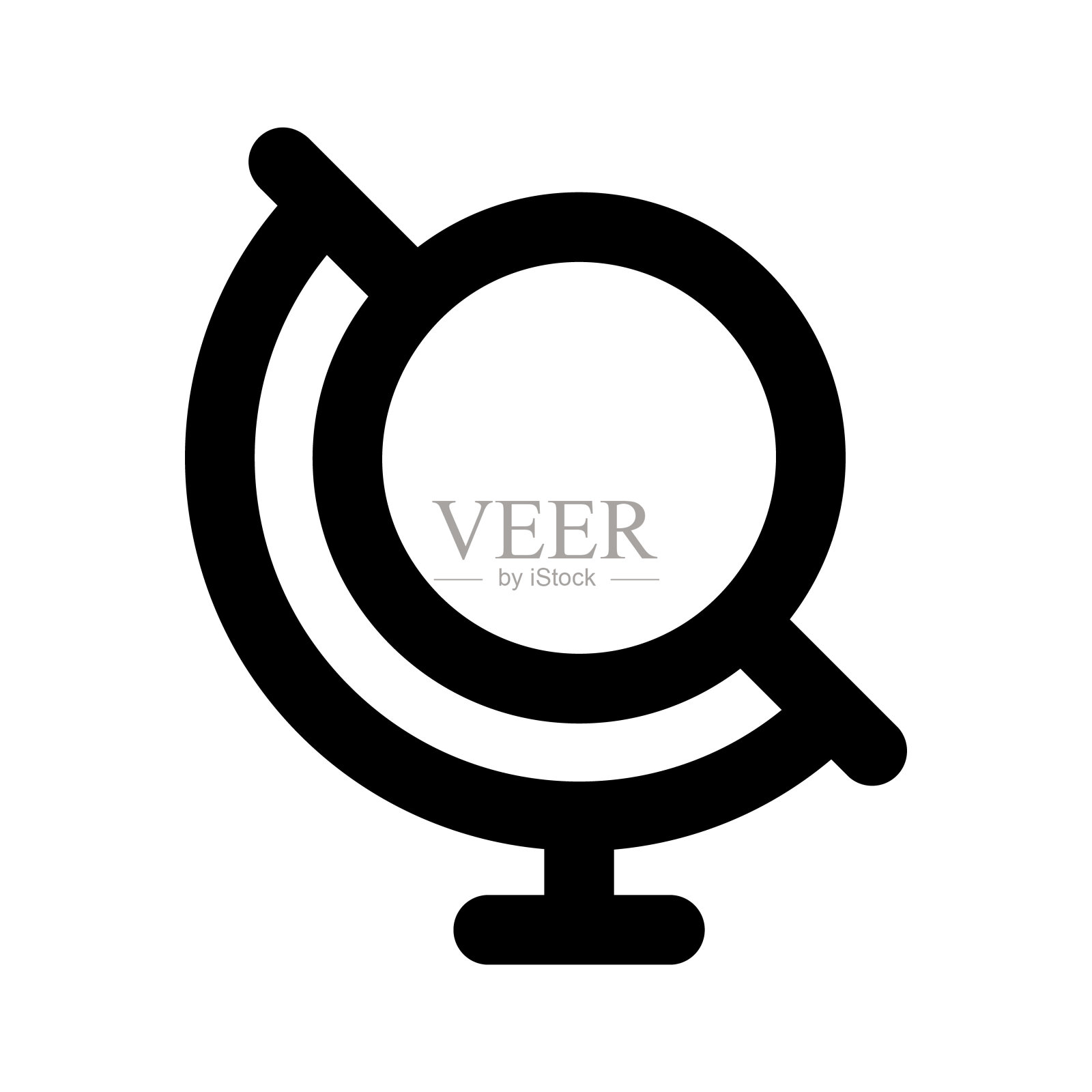 看看这些时尚风格的地理图标吧。插画图片素材