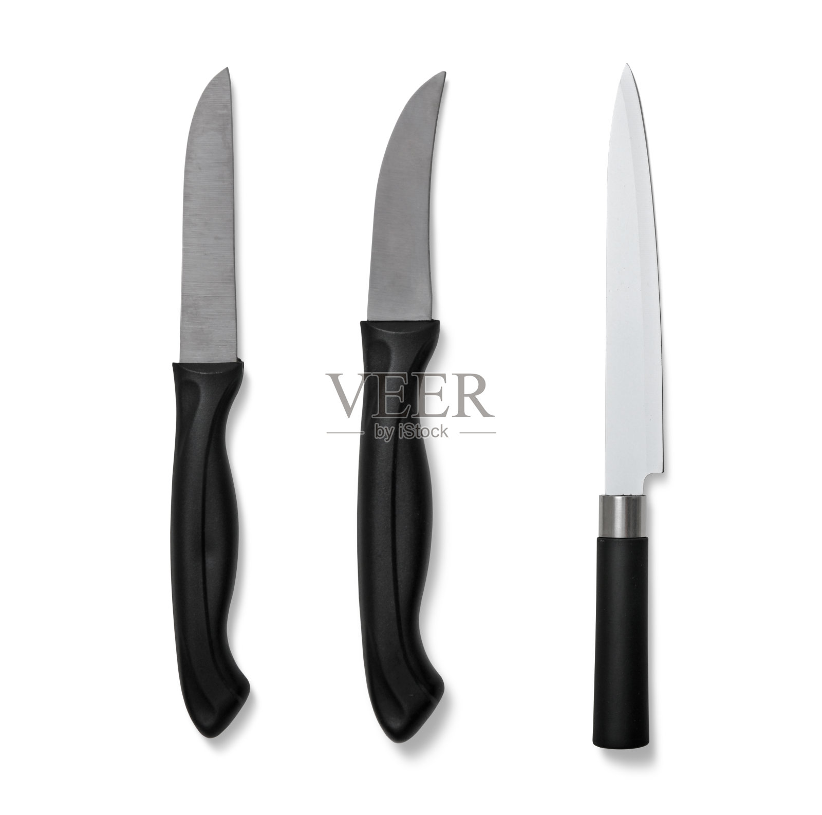 白色背景上的菜刀照片摄影图片