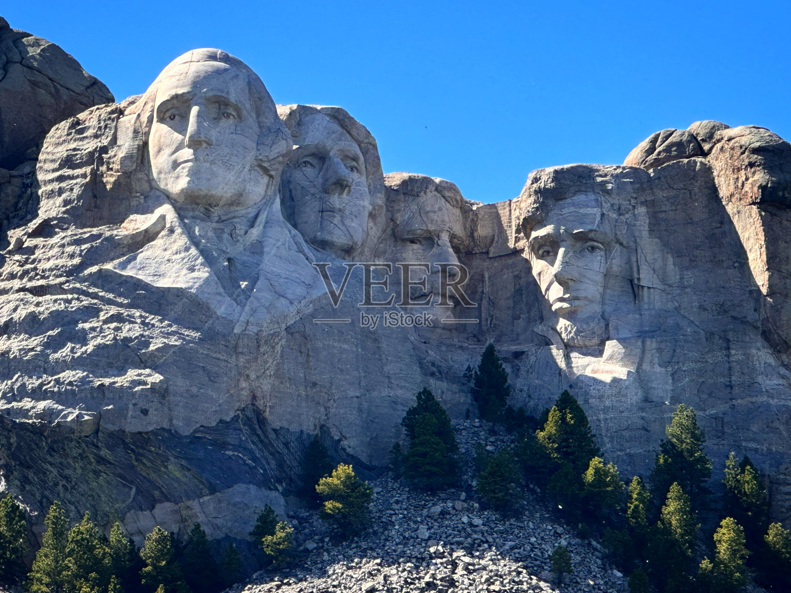南达科他州基斯顿的拉什莫尔山纪念碑照片摄影图片