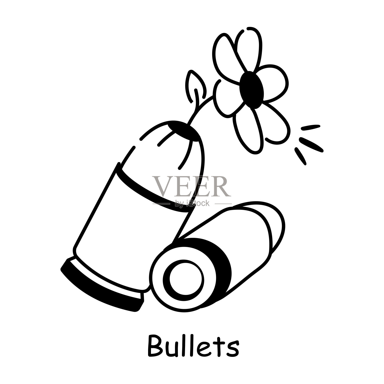 子弹插画图片素材