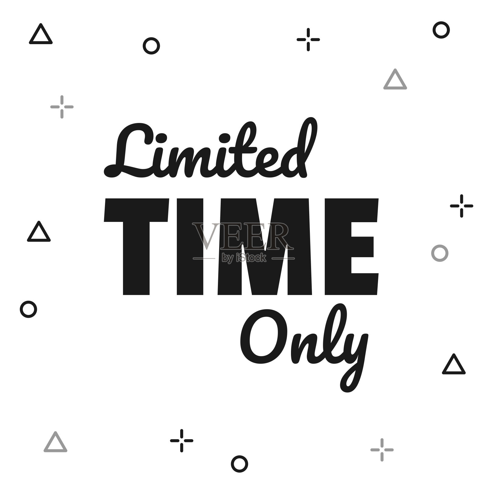 时间有限。白色背景图标插画图片素材