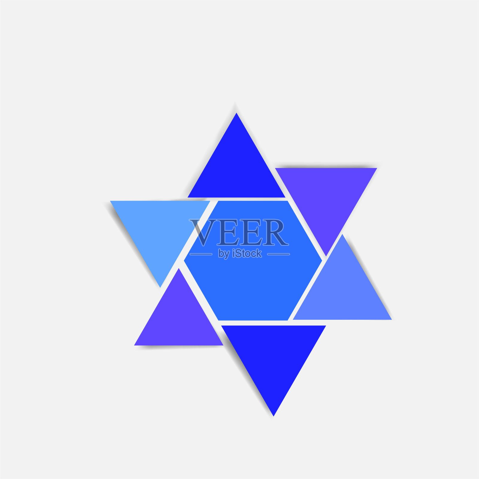 大卫之星，犹太海报概念。插画图片素材