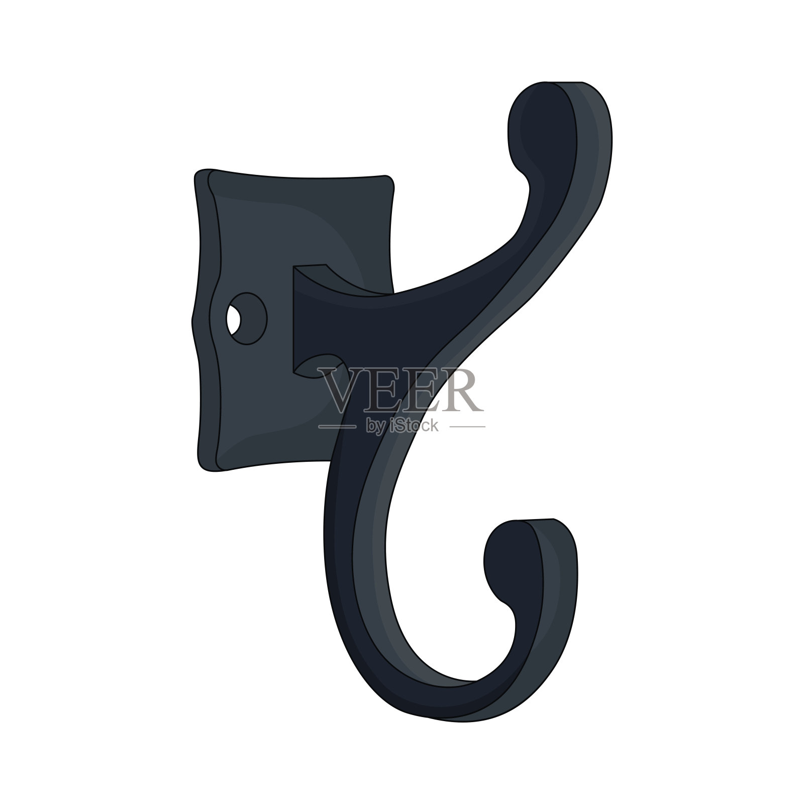 墙钩插画图片素材