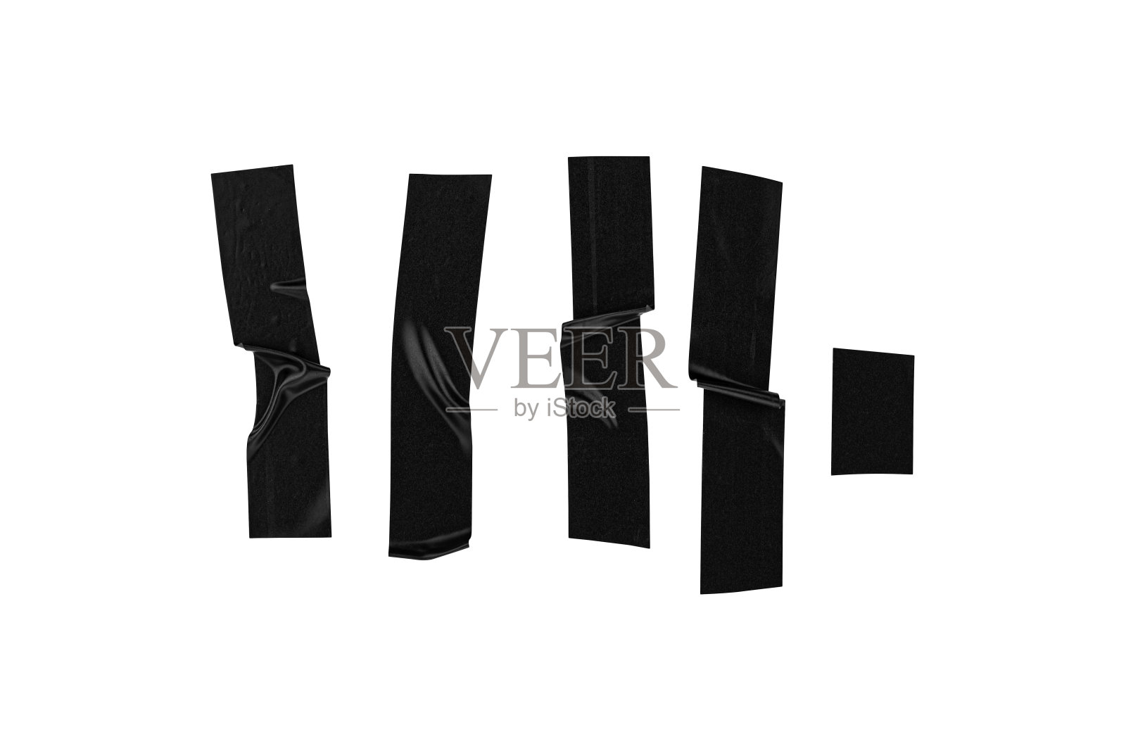 黑色绝缘胶带隔离在白色背景与剪切路径。照片摄影图片