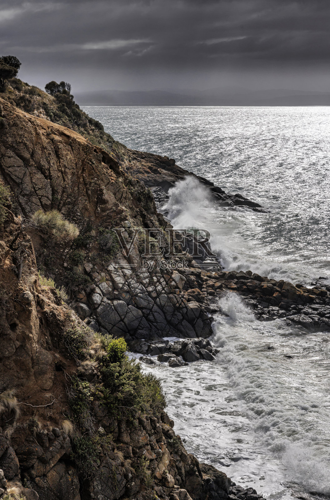 克雷莫恩海滩，南手臂，塔斯马尼亚，澳大利亚照片摄影图片