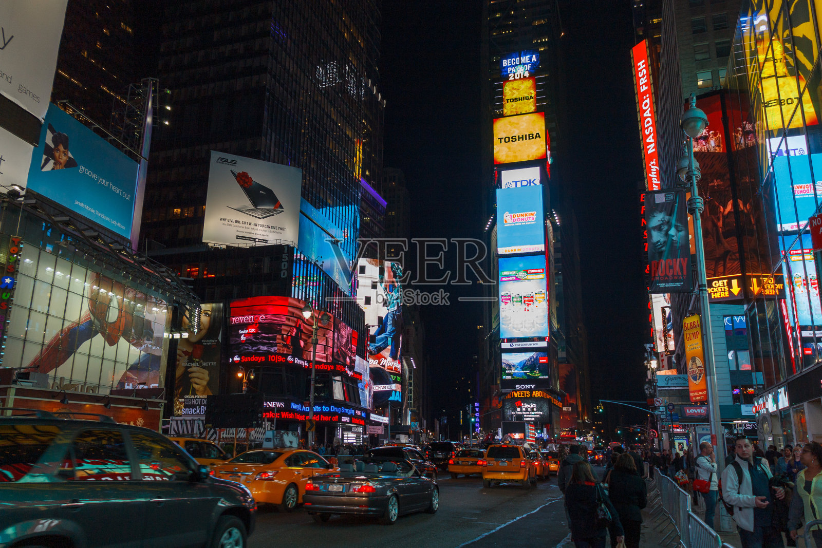 纽约曼哈顿时代广场广告牌照片摄影图片