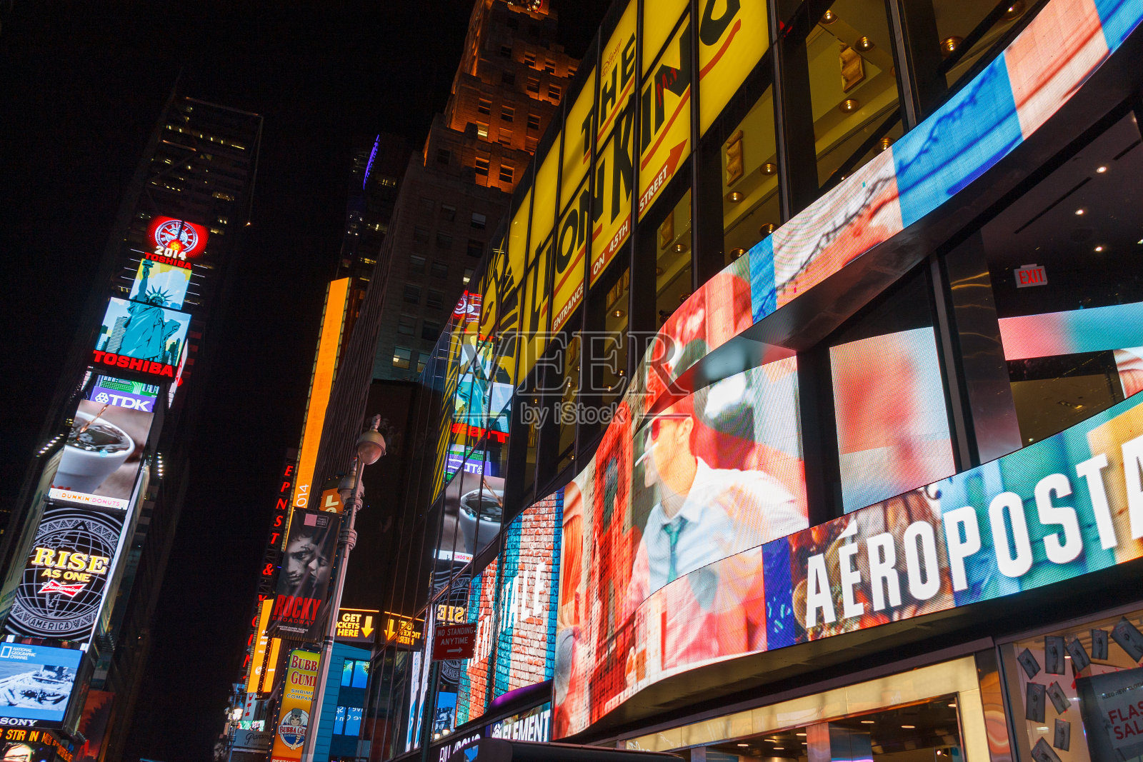 纽约曼哈顿时代广场广告牌照片摄影图片