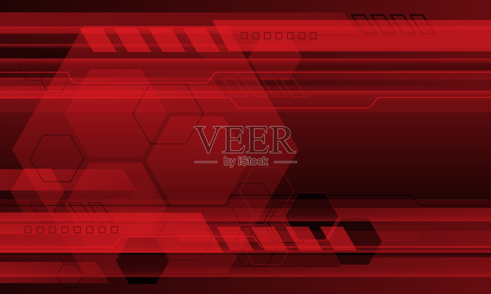 抽象技术红黑网络未来主义几何创意设计现代背景向量插画图片素材