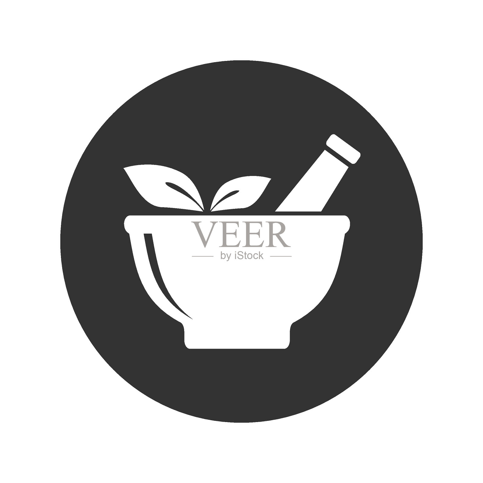 药房，杵臼图标标志符号插画图片素材