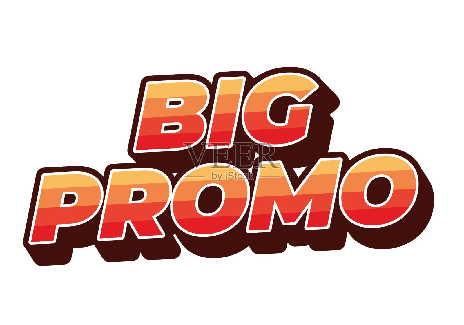 大促销。文字效果在3D中看起来有很好的颜色插画图片素材