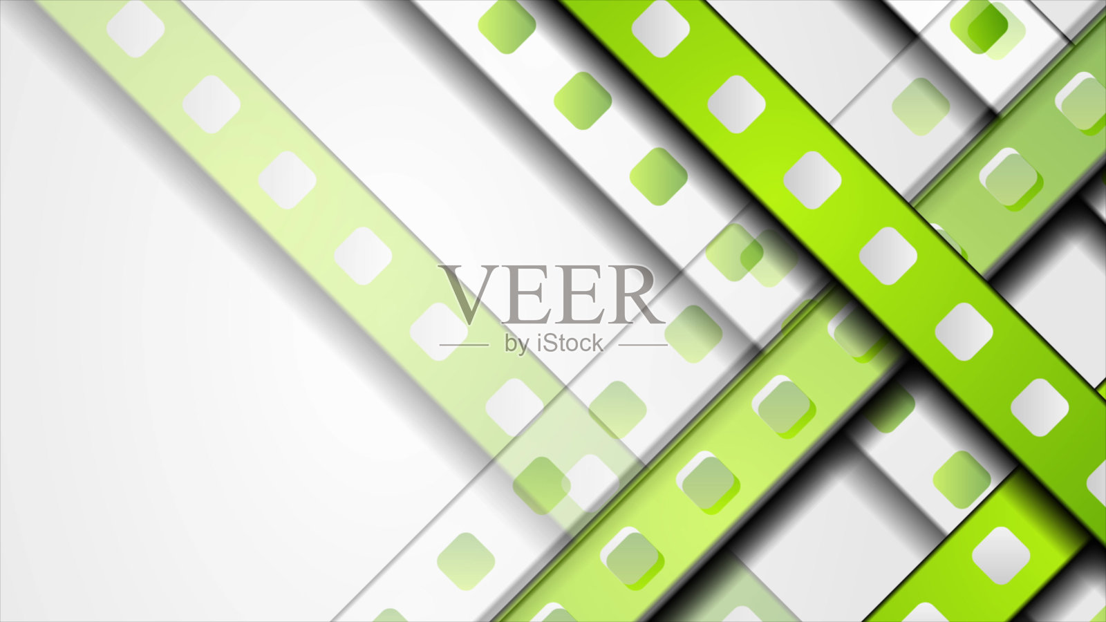 绿色和灰色条纹抽象的技术背景插画图片素材