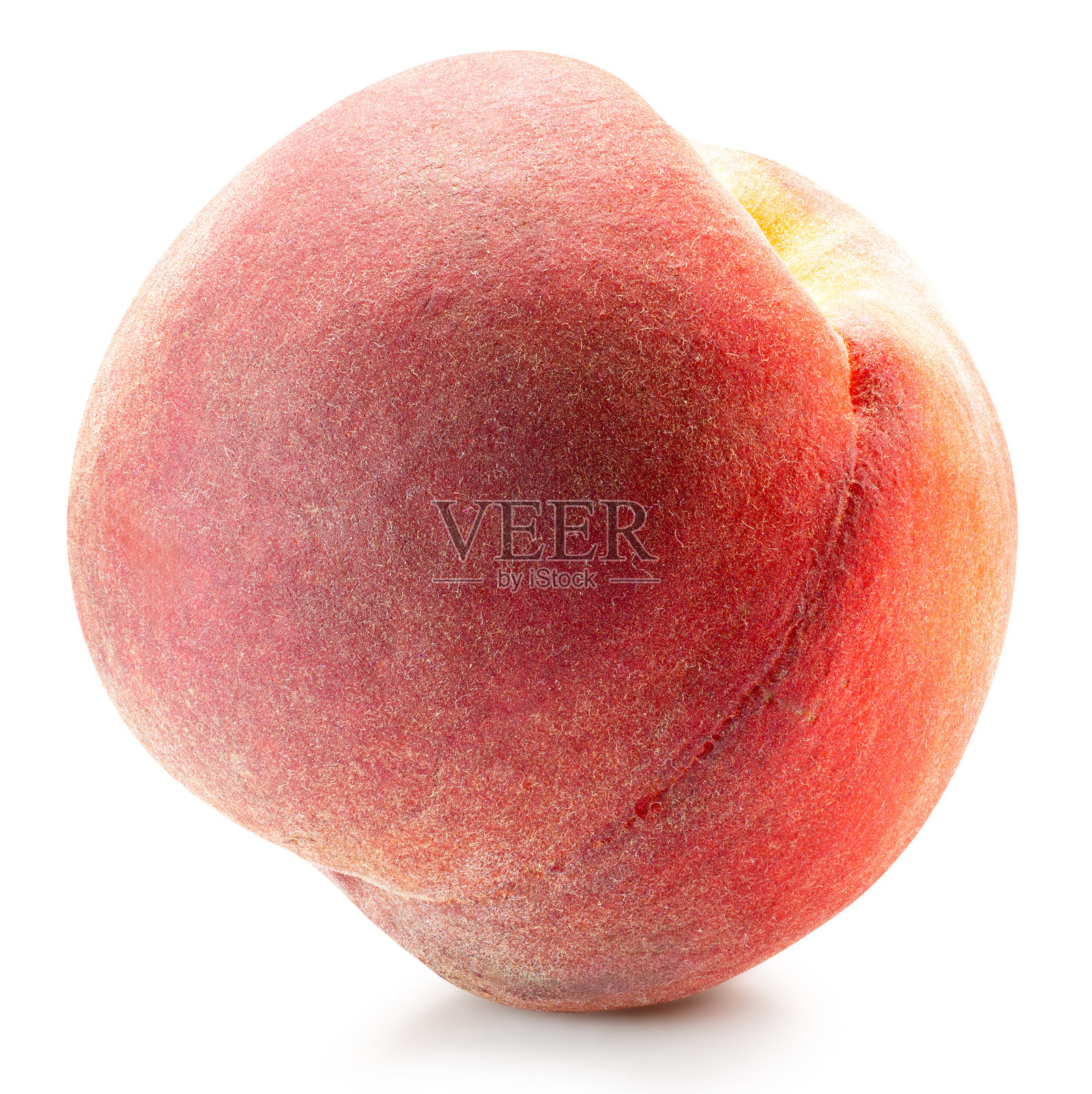 桃色孤立在白色的背景上。剪切路径照片摄影图片