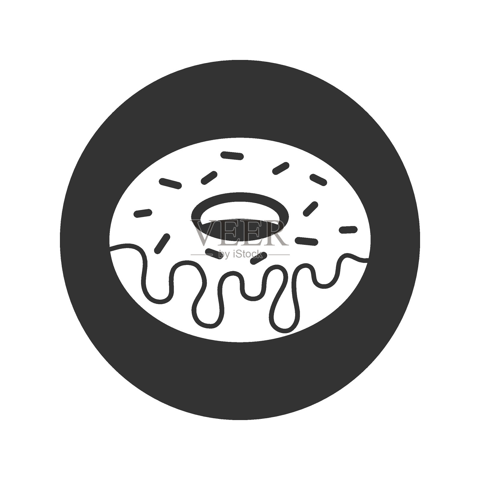 甜甜圈图标。矢量概念插图的设计插画图片素材