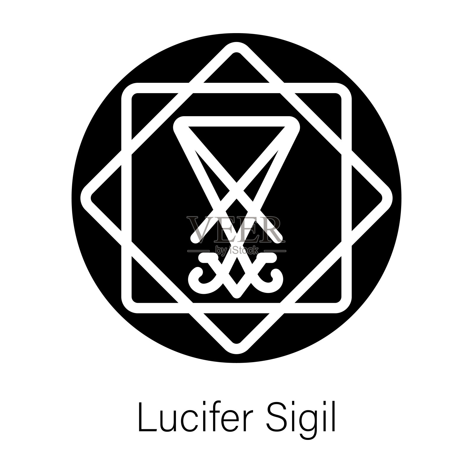 路西法印章插画图片素材