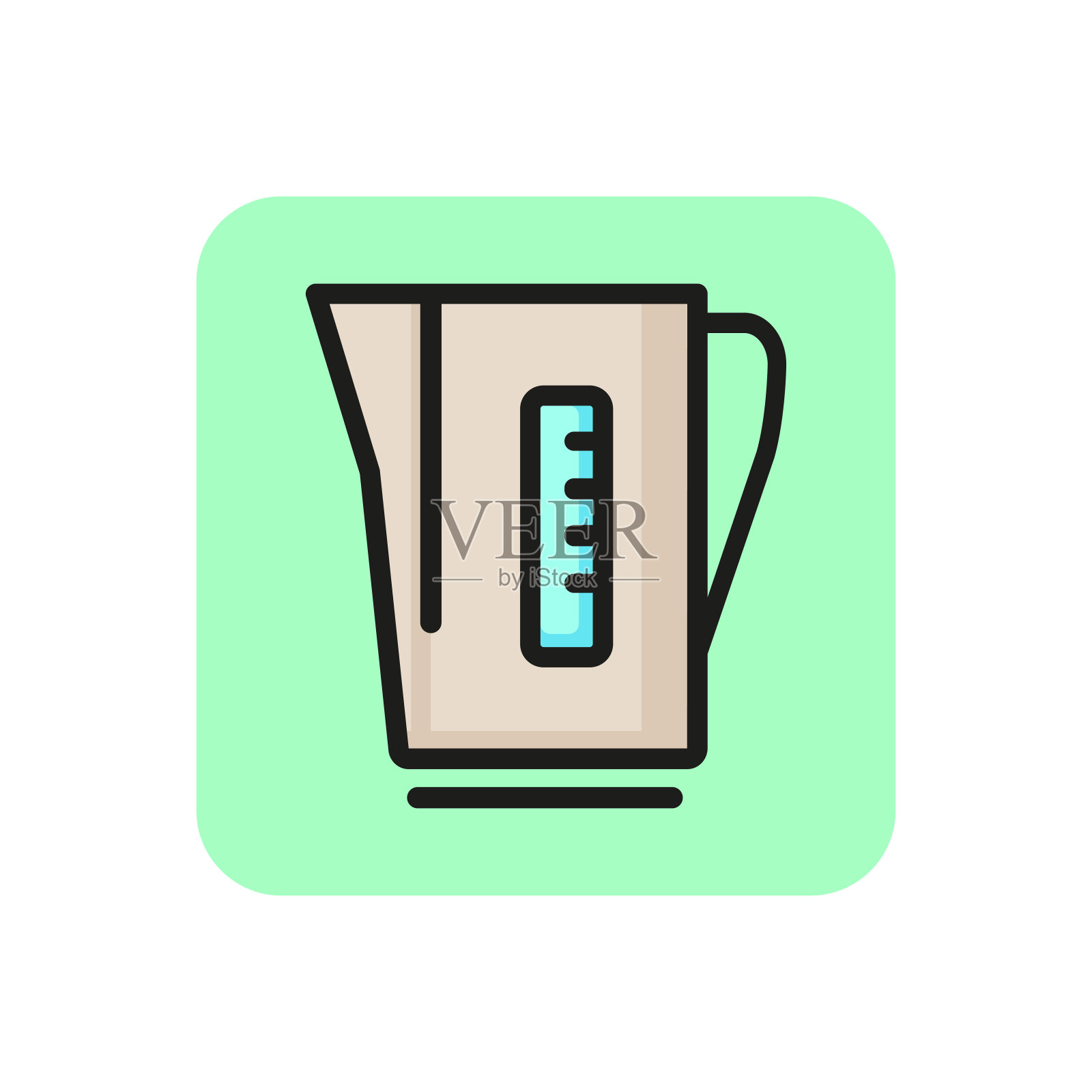 电热水壶线路图标插画图片素材