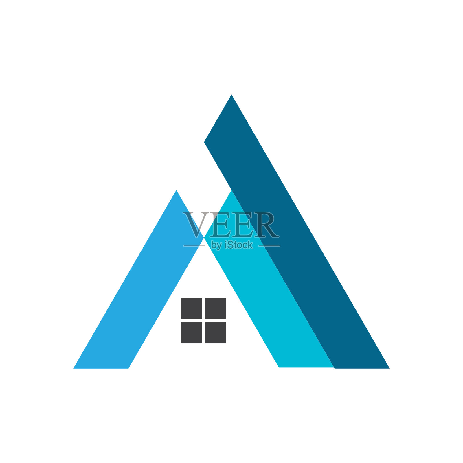 房地产物业及建筑标志插画图片素材