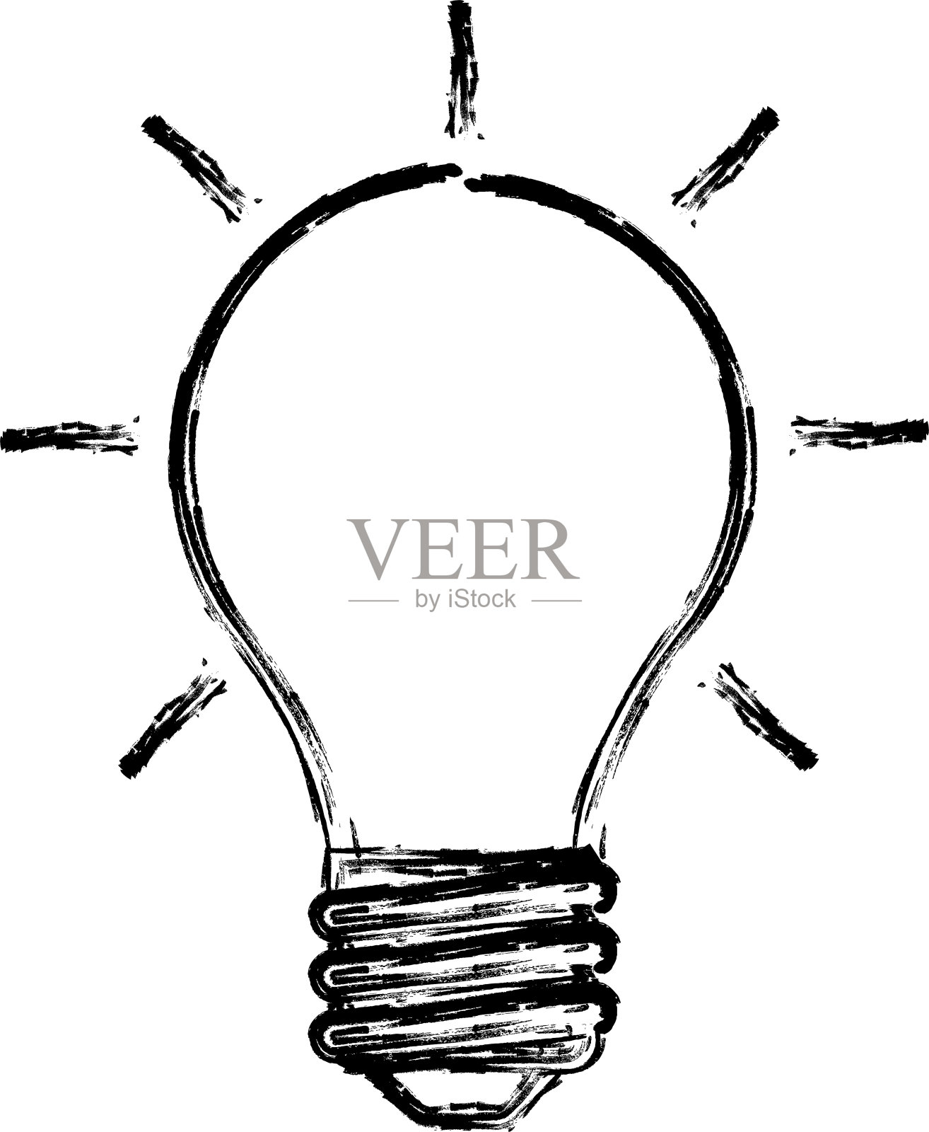 灯泡线图标矢量，孤立在白色背景上。意念符号，解决方案，思考概念。电灯，电，发光，闪亮。平面风格的平面设计，标志，网站，用户界面。插画图片素材