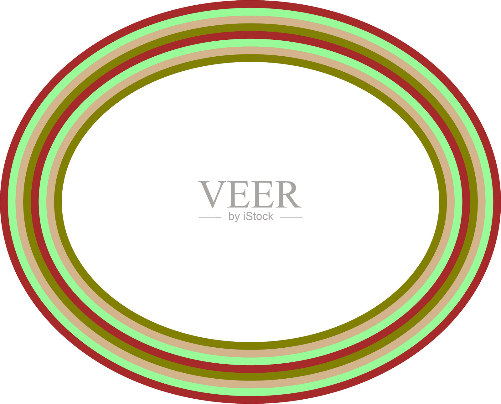 复古条纹椭圆形状设计元素插画图片素材