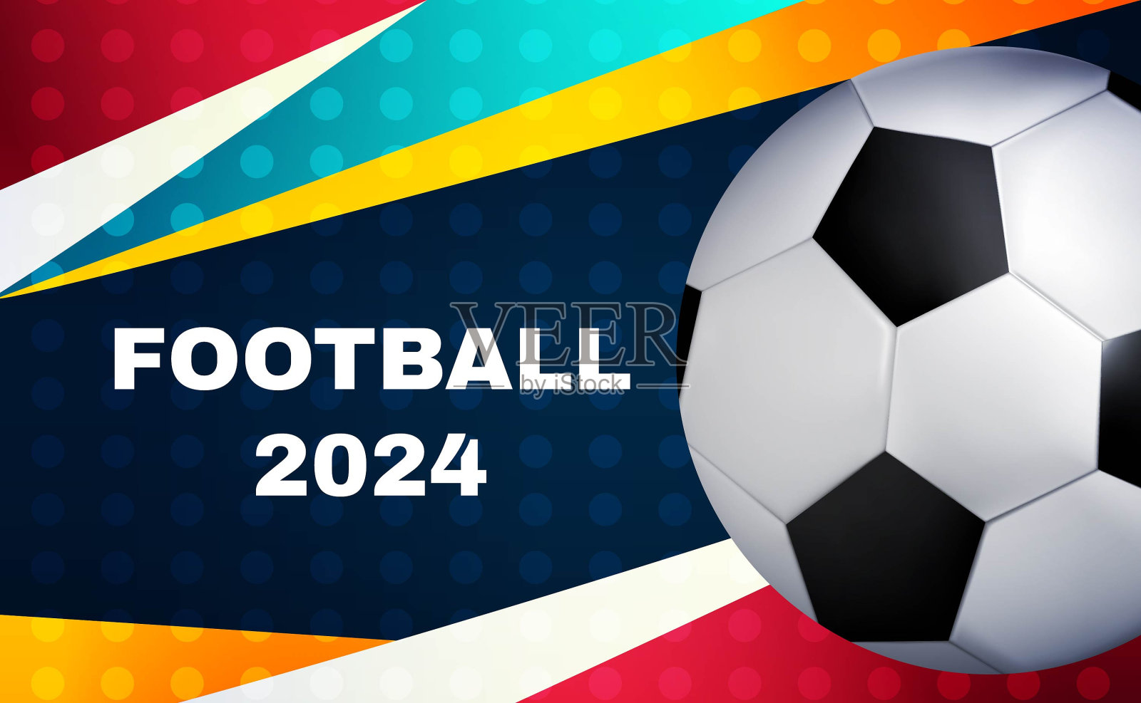 足球的旗帜插画图片素材