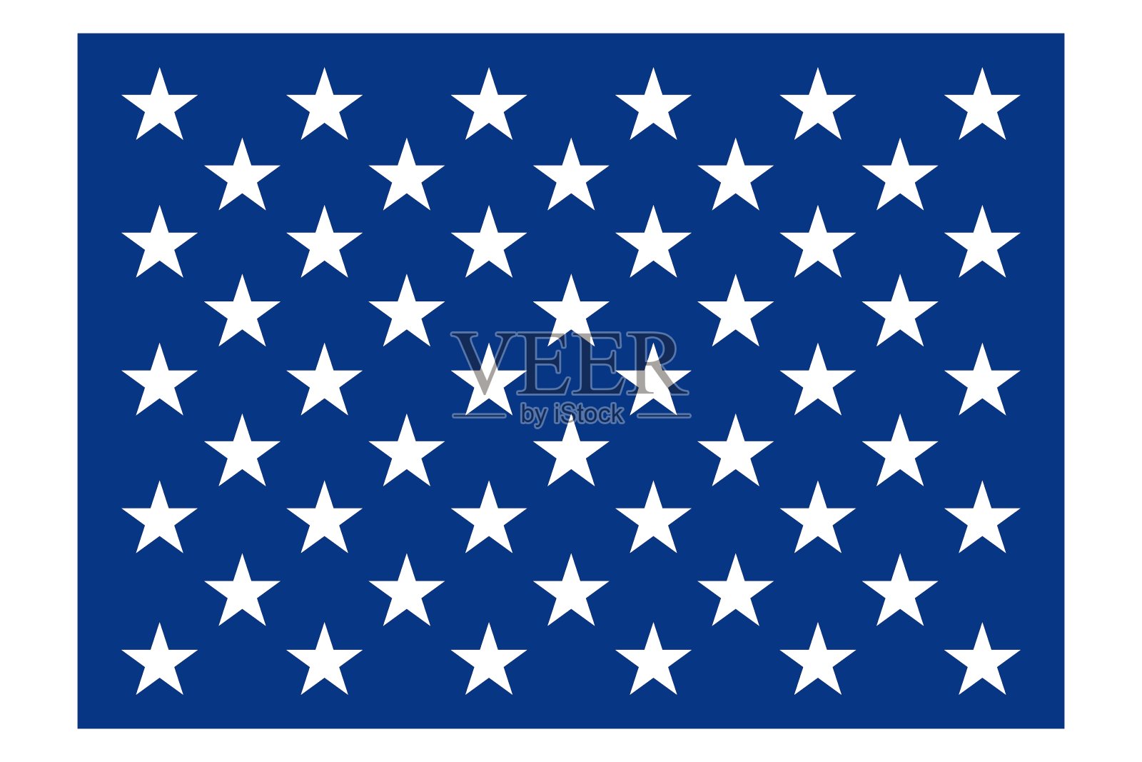 美国国旗50颗星。向量。国旗上的50颗星代表美利坚合众国的50个州插画图片素材