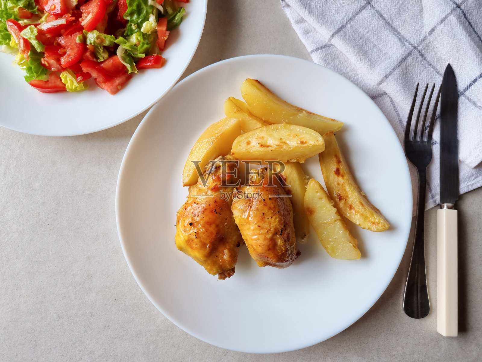 土豆鸡肉照片摄影图片