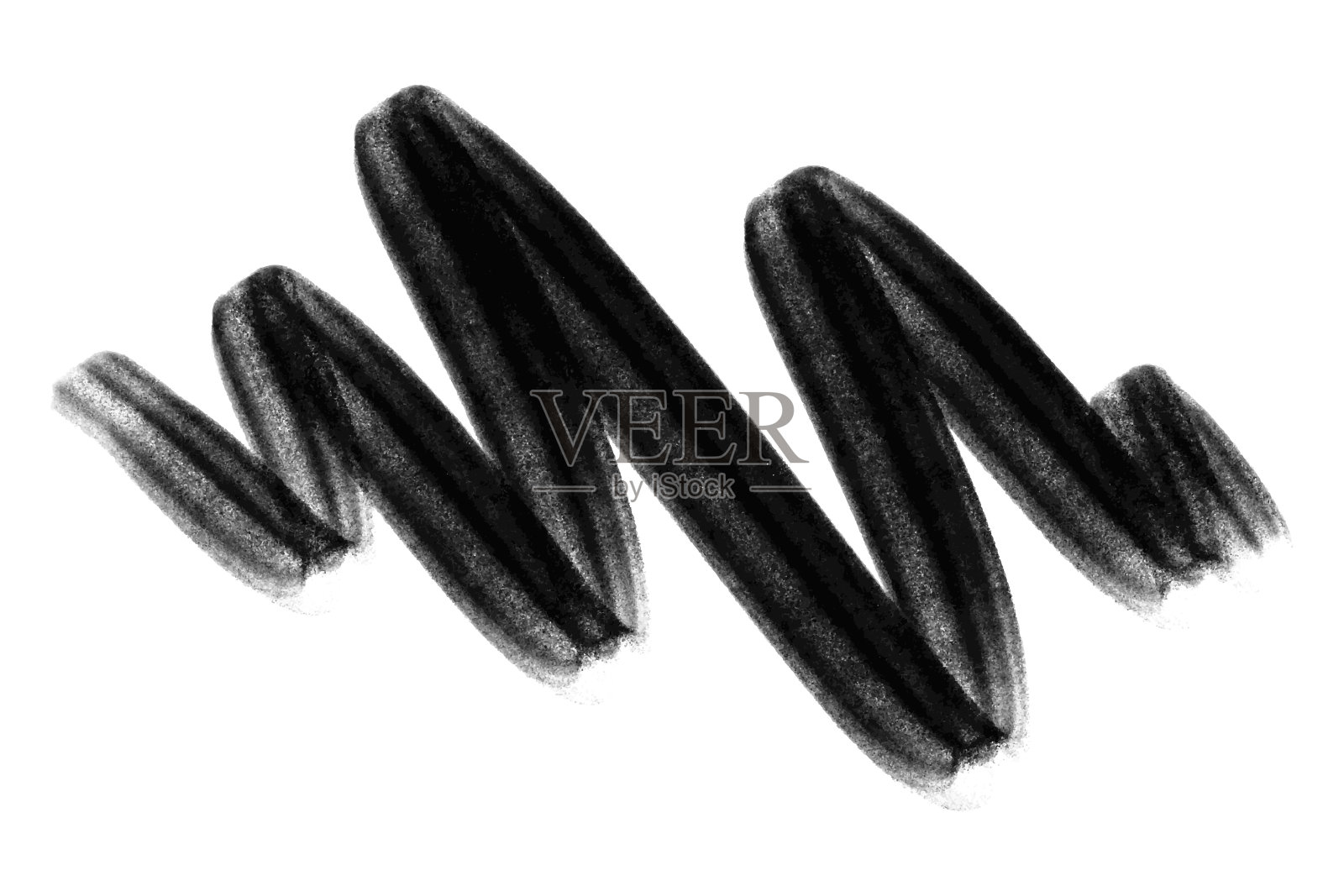 小故障扭曲的笔触。时髦的半色调刷背景。插画图片素材