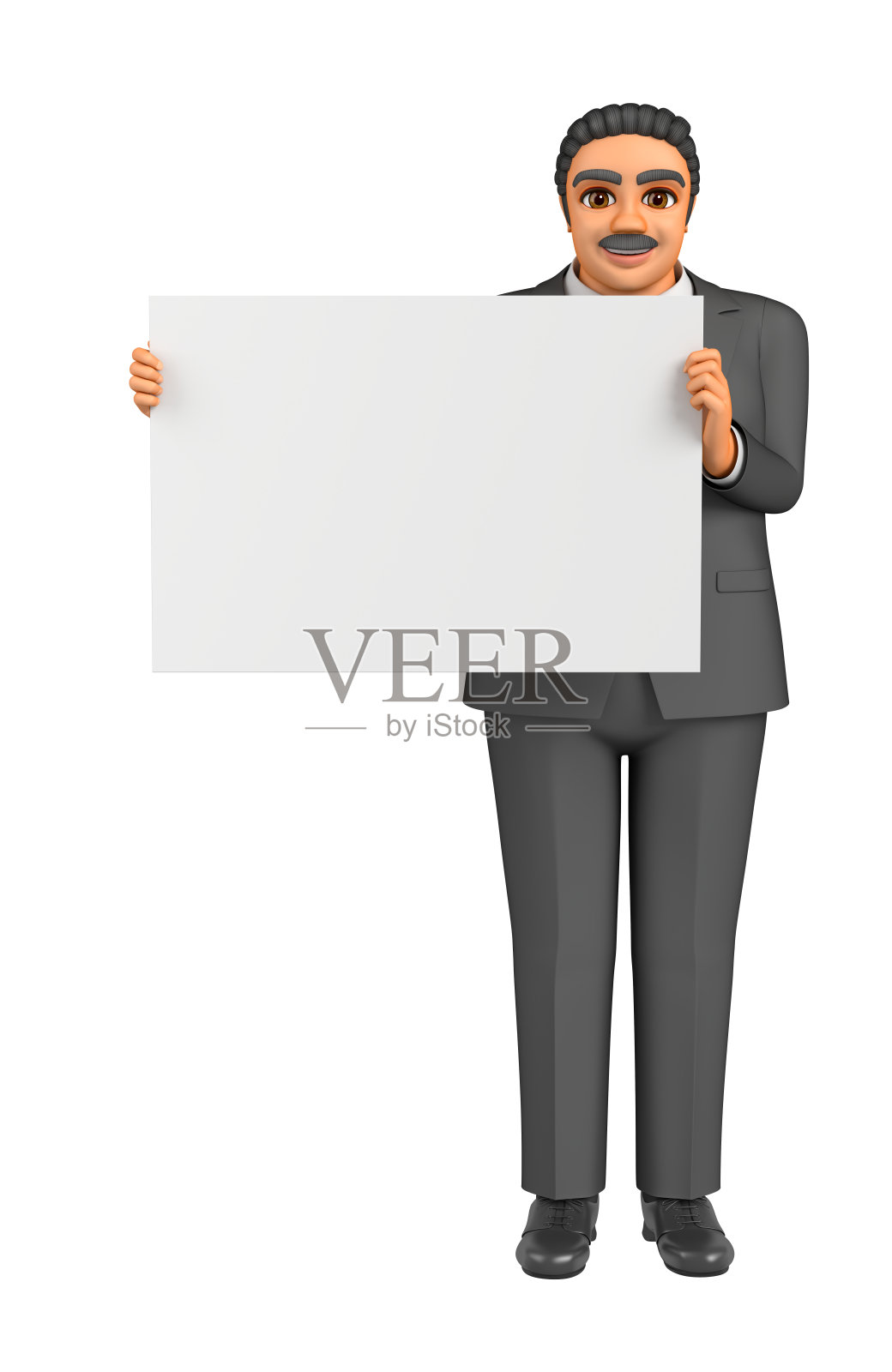 胖商人在白板上解释照片摄影图片