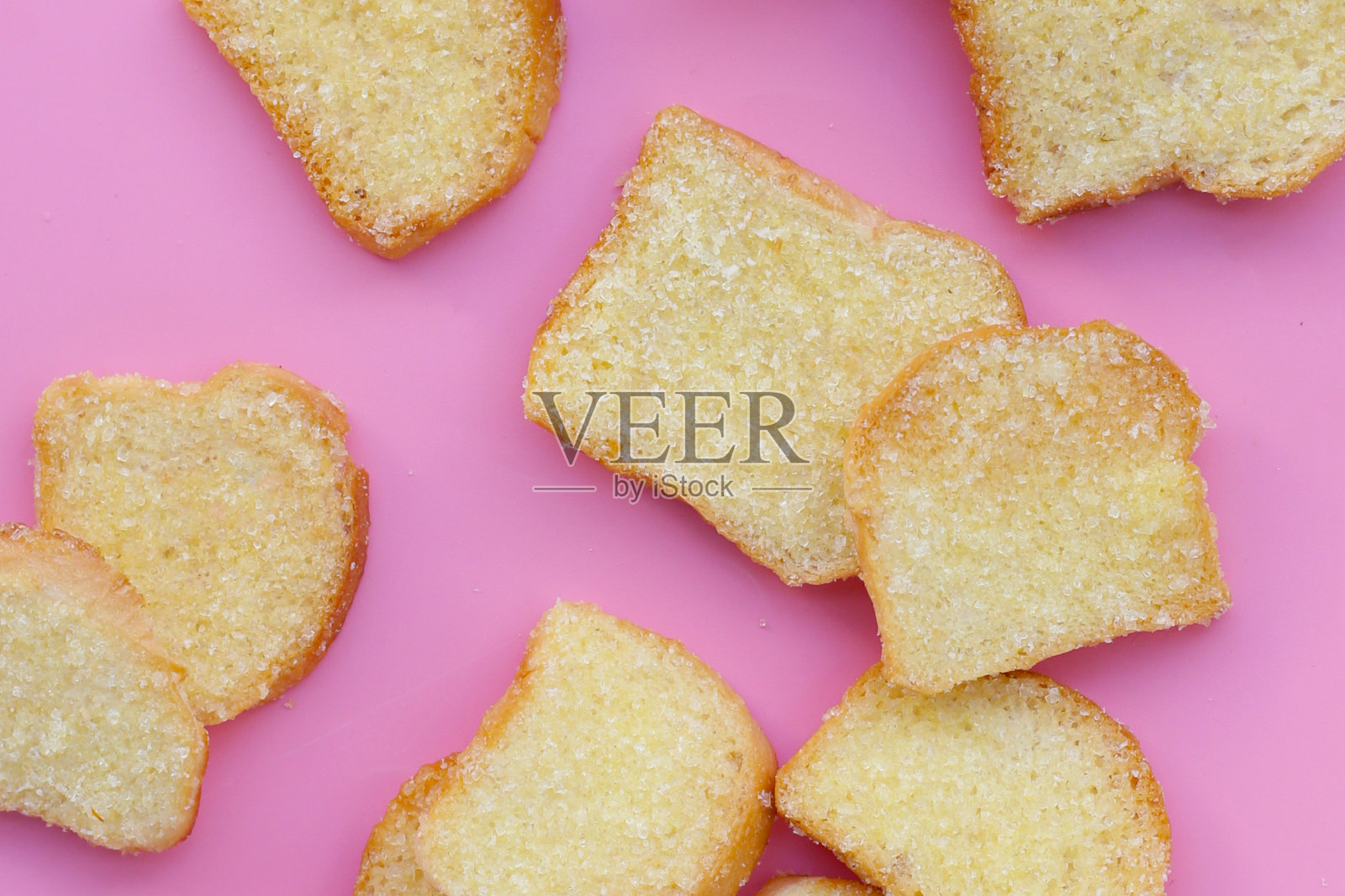 酥脆的黄油加糖面包照片摄影图片