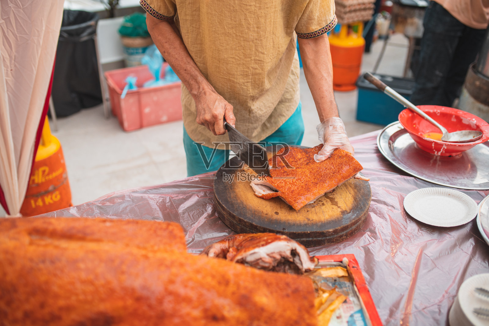 脆皮五花肉照片摄影图片