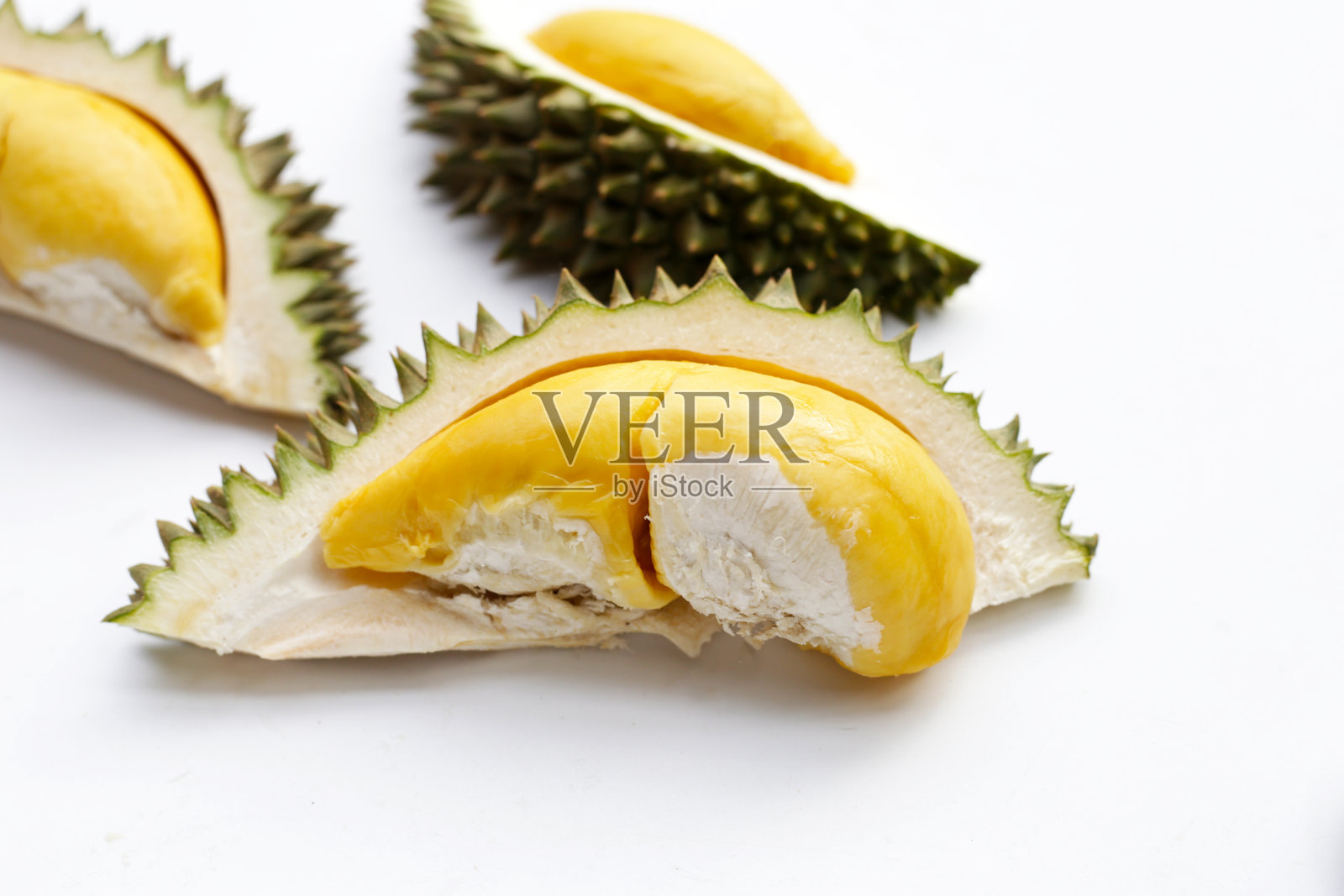 成熟的榴莲，泰国热带水果照片摄影图片