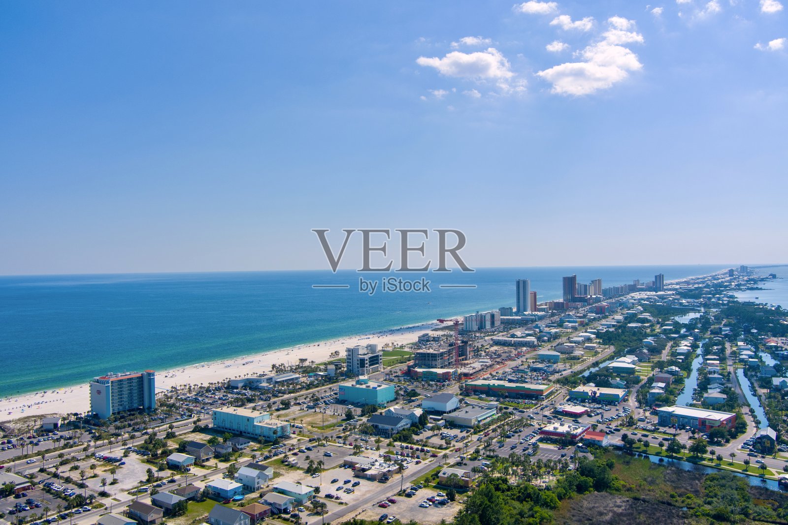 阿拉巴马州海湾海岸鸟瞰图照片摄影图片