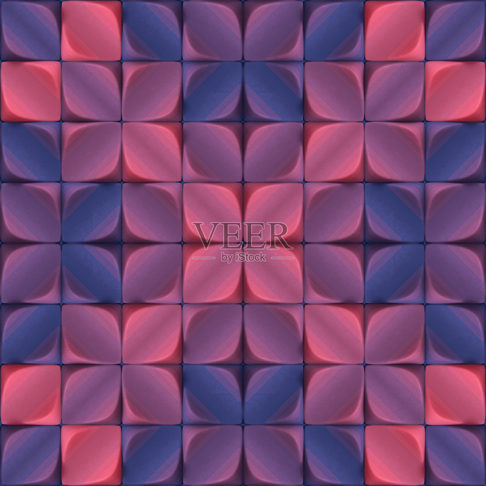 由互锁的抽象形状网格组成的图案的数字插图。三维渲染照片摄影图片