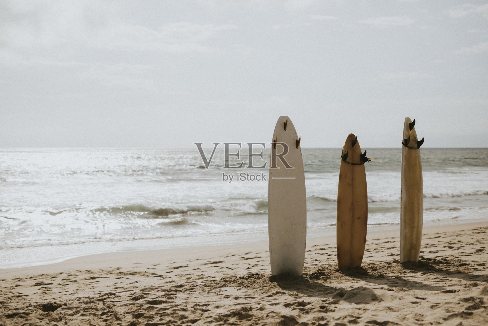 海滩上的冲浪板模型照片摄影图片