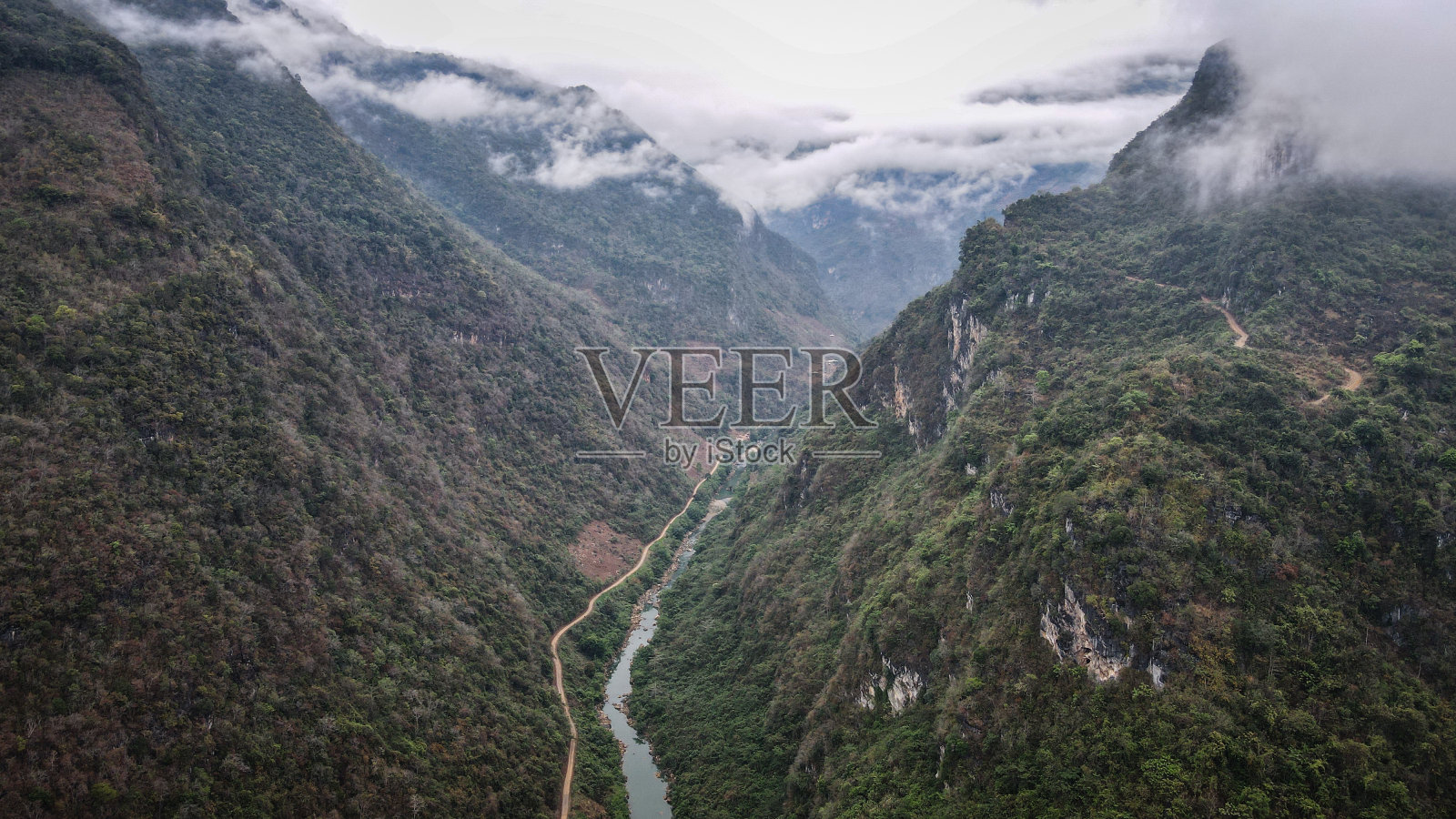 越南北部保Lac省鸟瞰图照片摄影图片