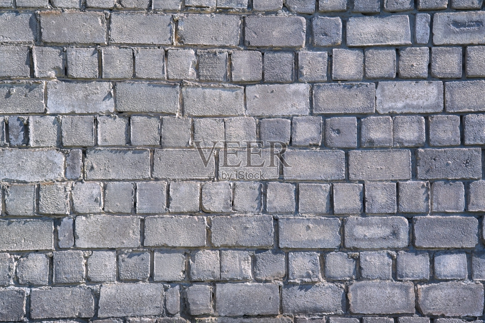 旧灰色水泥背景与煤渣砖墙。照片摄影图片