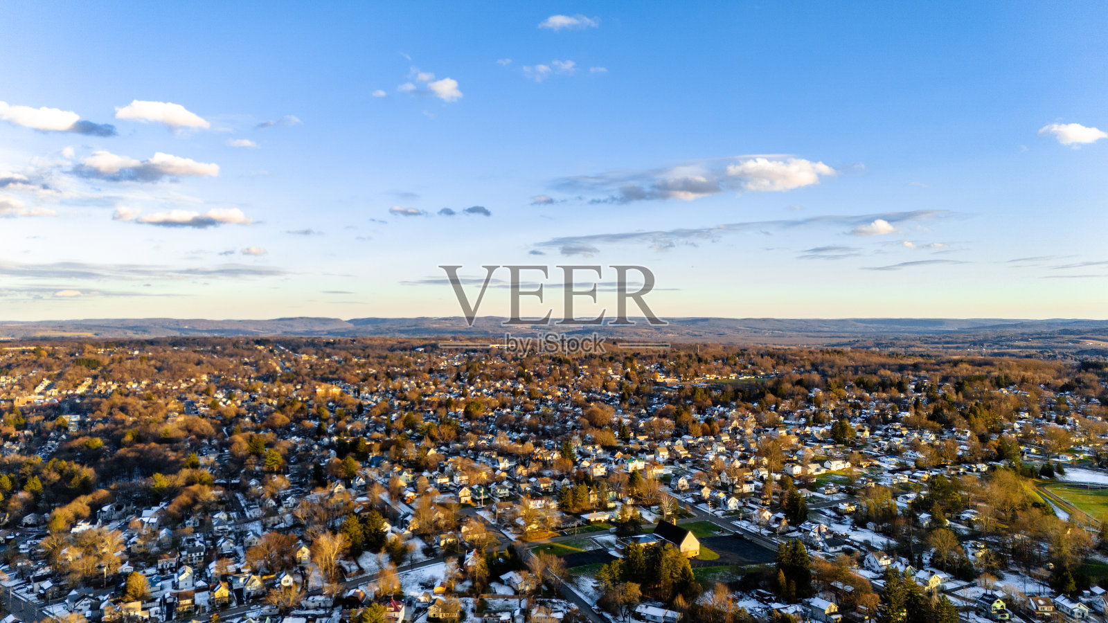 纽约詹姆斯敦航拍城市景观照片摄影图片