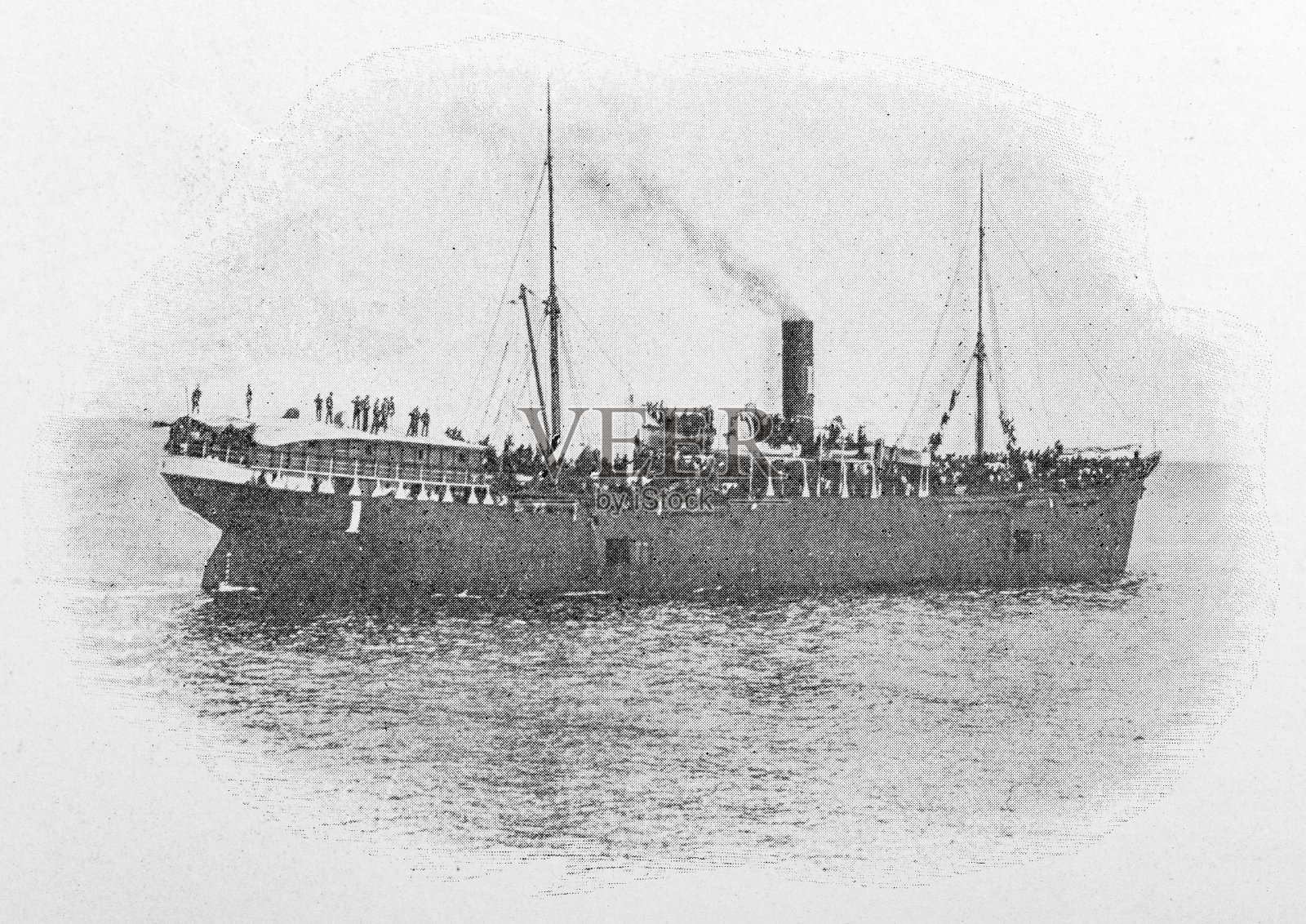 美西战争时期古巴的古董照片，“迈阿密”插画图片素材