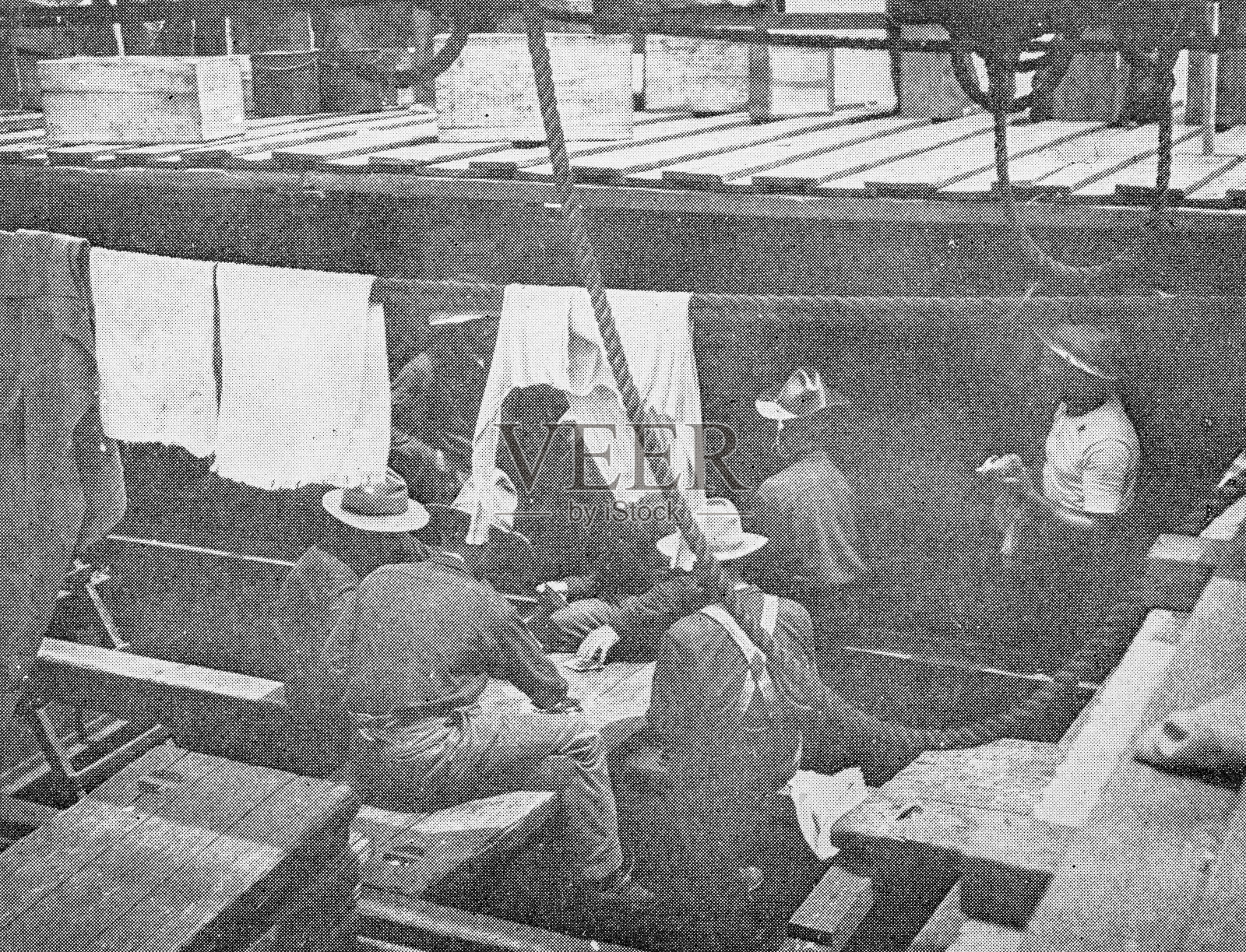 美西战争期间古巴的古董照片插画图片素材