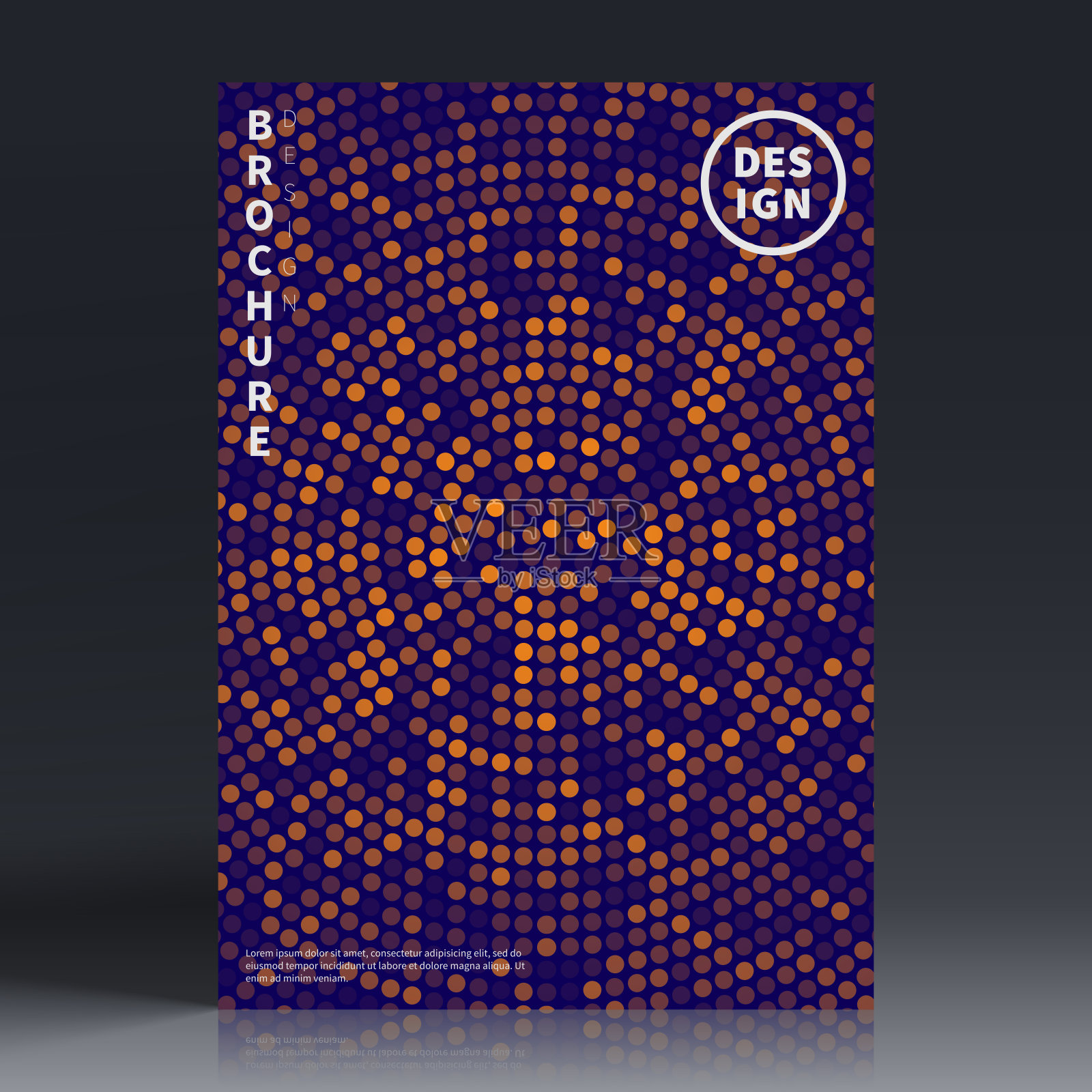 宣传册模板排版，橙色封面设计，商业年报，传单，杂志插画图片素材