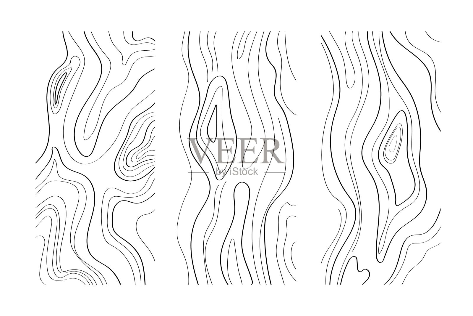 木纹仿黑色线条插画图片素材