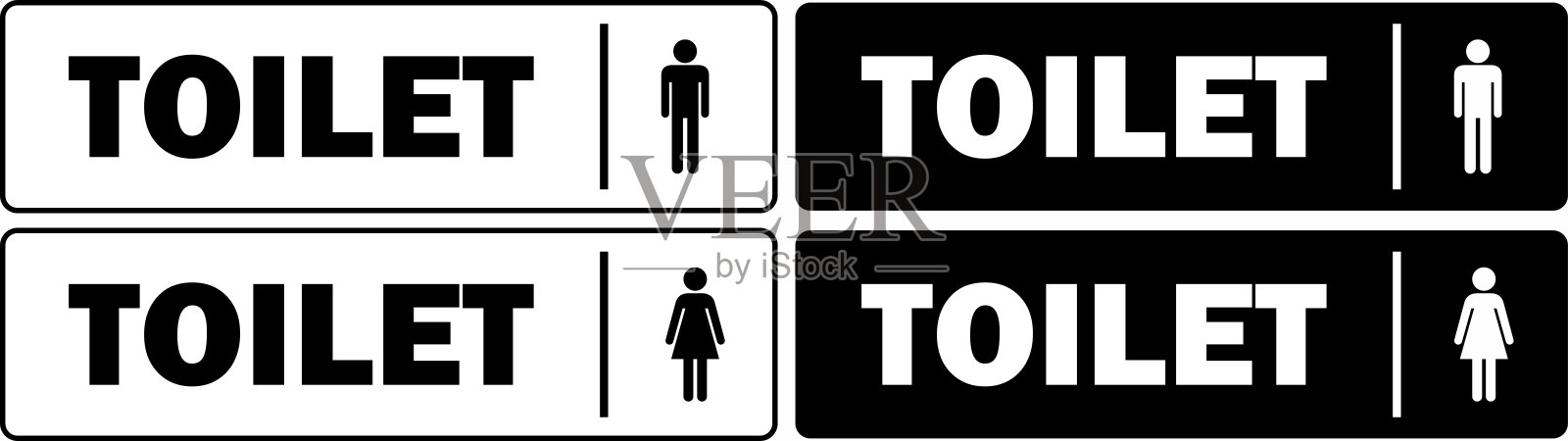 厕所标志插画图片素材