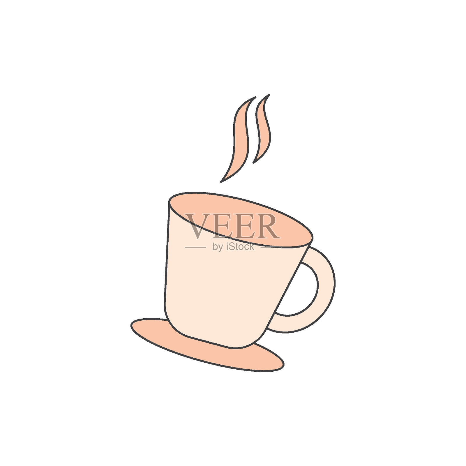 茶杯或咖啡杯插画图片素材