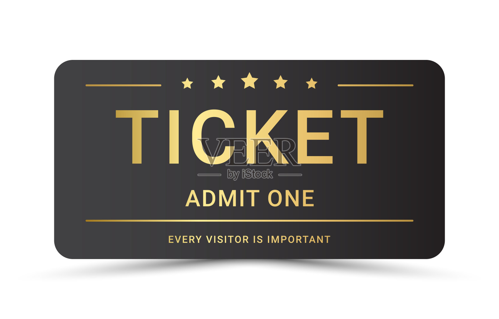 门票允许一个孤立的白色背景插画图片素材