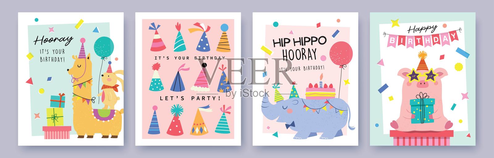 生日快乐插画图片素材