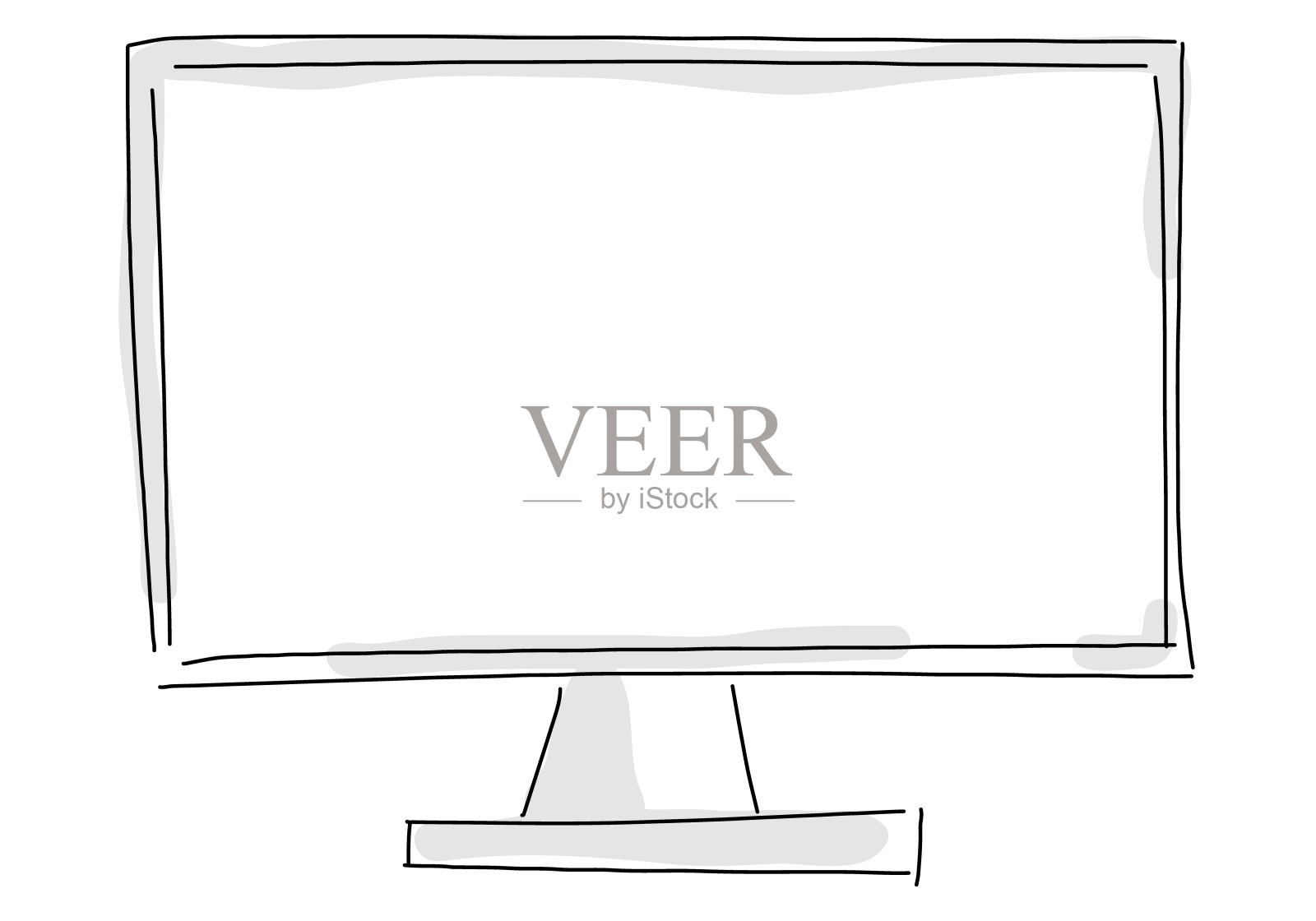 简单的手绘PC线绘制插画图片素材