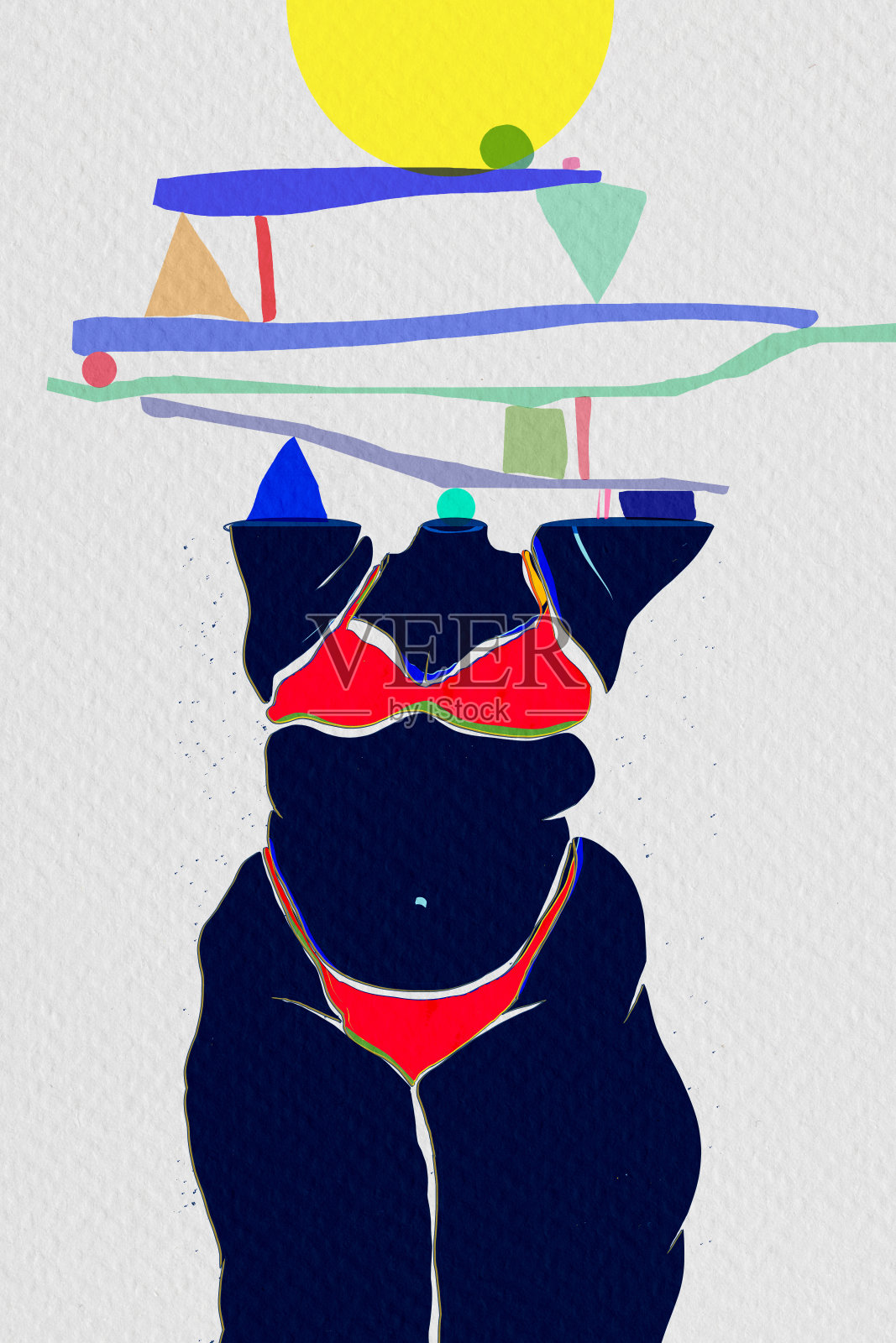 保持身体平衡插画图片素材